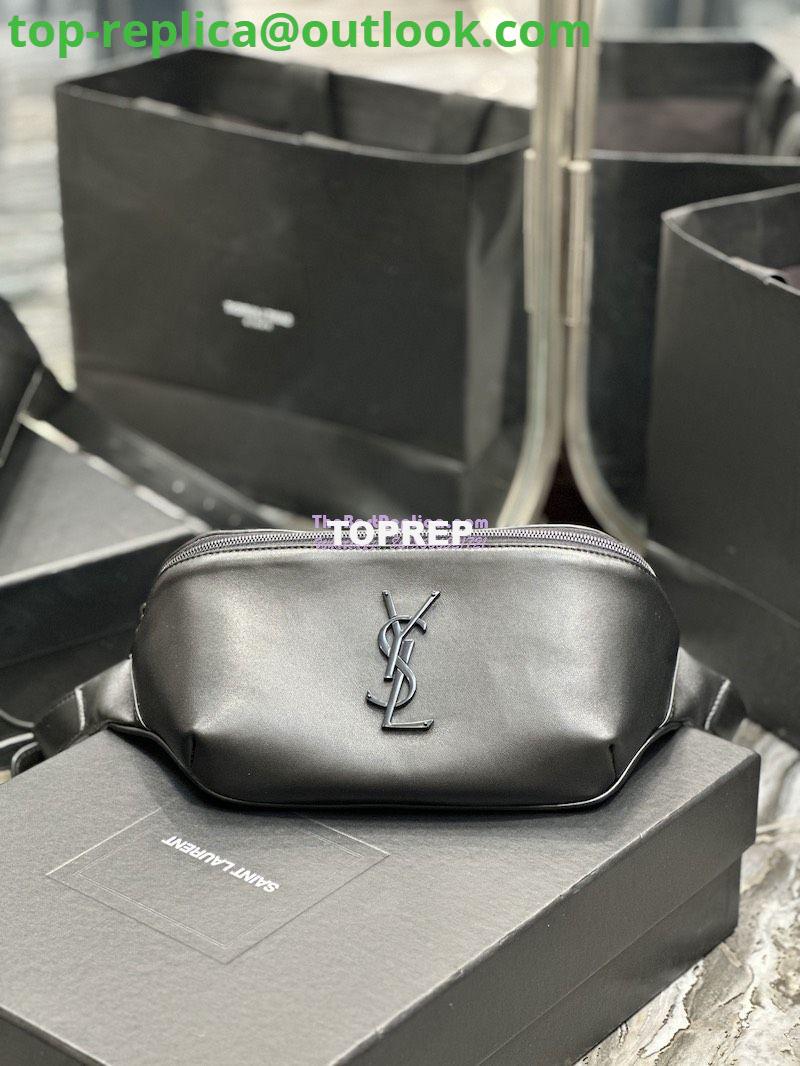 Replica YSL Saint Laurent Cassandre Classic Belt Bag In Smooth Calf Leather 589959 All Black 2 Replica YSL Saint Laurent Cassandre Classic Belt Bag In Smooth Calf Leather 589959 All Black 2