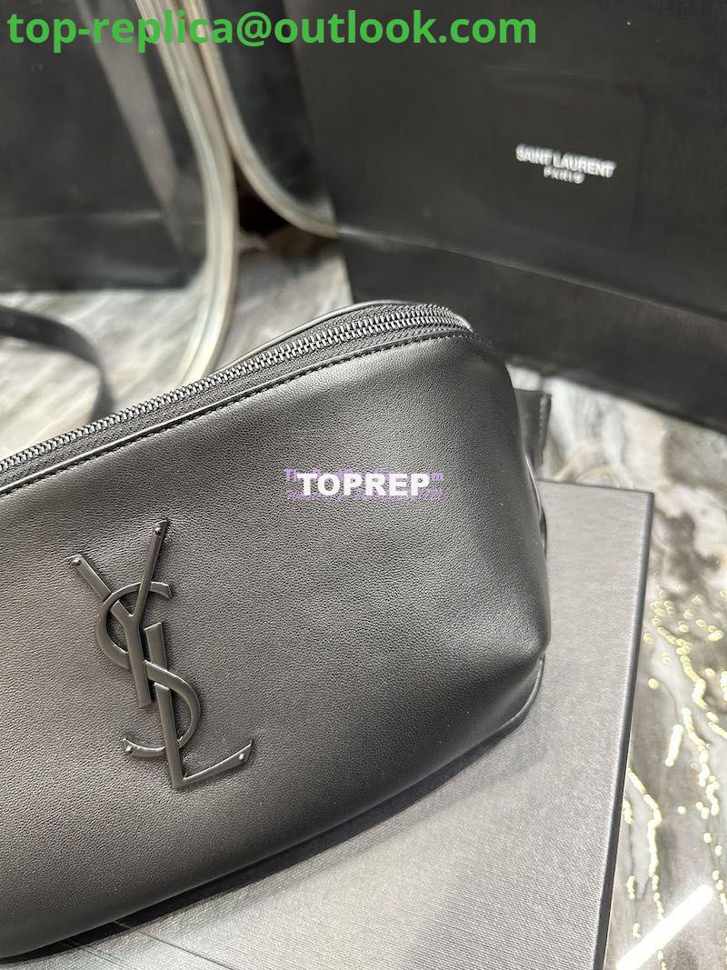 Replica YSL Saint Laurent Cassandre Classic Belt Bag In Smooth Calf Leather 589959 All Black 5 Replica YSL Saint Laurent Cassandre Classic Belt Bag In Smooth Calf Leather 589959 All Black 5