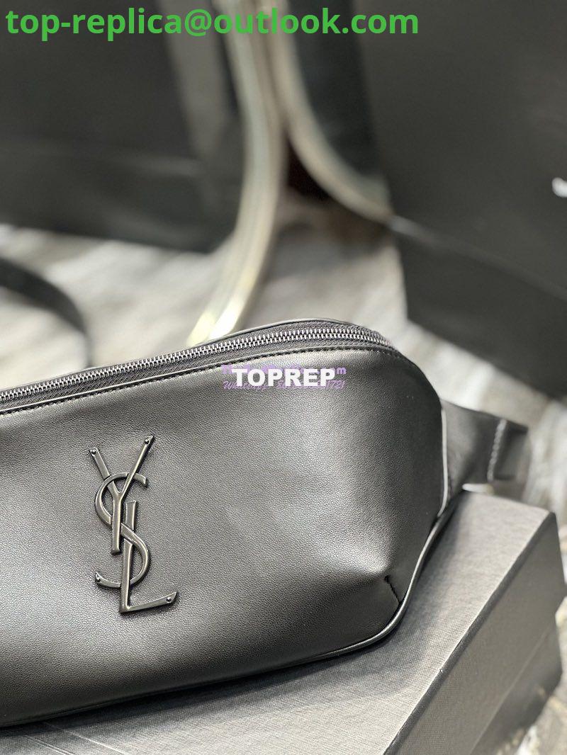 Replica YSL Saint Laurent Cassandre Classic Belt Bag In Smooth Calf Leather 589959 All Black 6 Replica YSL Saint Laurent Cassandre Classic Belt Bag In Smooth Calf Leather 589959 All Black 6