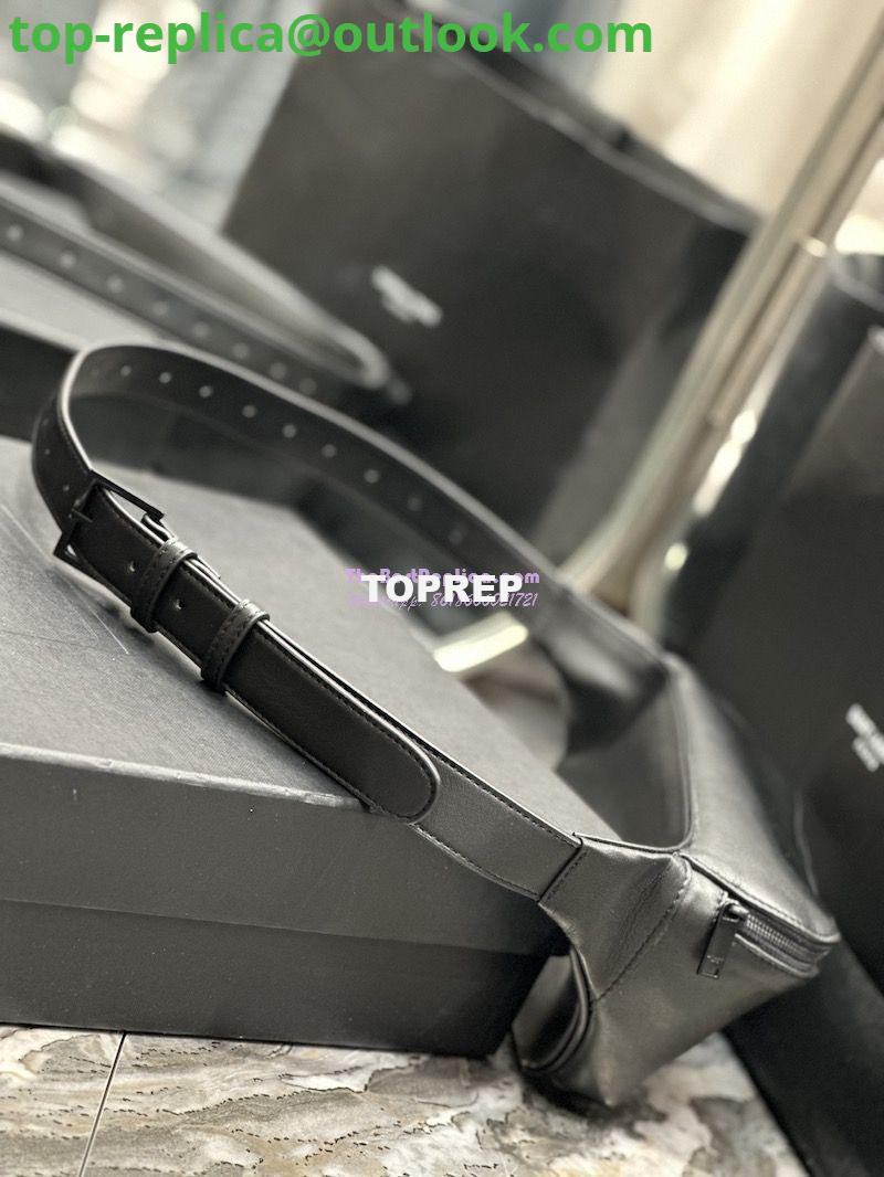 Replica YSL Saint Laurent Cassandre Classic Belt Bag In Smooth Calf Leather 589959 All Black 8 Replica YSL Saint Laurent Cassandre Classic Belt Bag In Smooth Calf Leather 589959 All Black 8