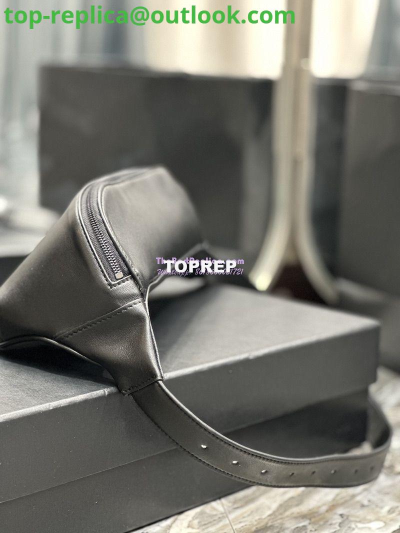 Replica YSL Saint Laurent Cassandre Classic Belt Bag In Smooth Calf Leather 589959 All Black 9 Replica YSL Saint Laurent Cassandre Classic Belt Bag In Smooth Calf Leather 589959 All Black 9