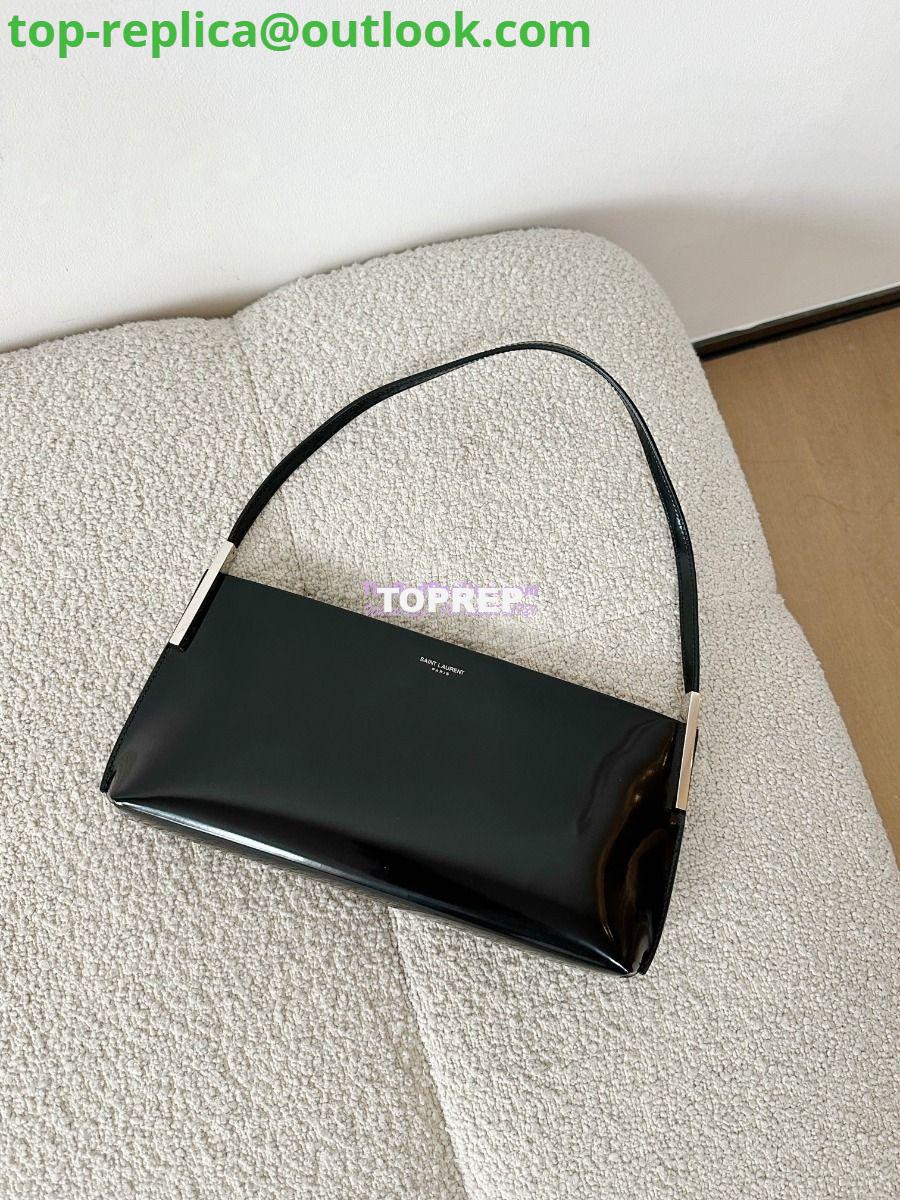 Replica YSL Saint Laurent Suzanne Small In Shiny Leather 741637 Black (Limited) 3 Replica YSL Saint Laurent Suzanne Small In Shiny Leather 741637 Black (Limited) 3