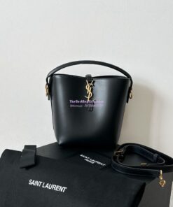 Replica YSL Saint Laurent Small Le 37 in Shiny Leather 7490362 Black