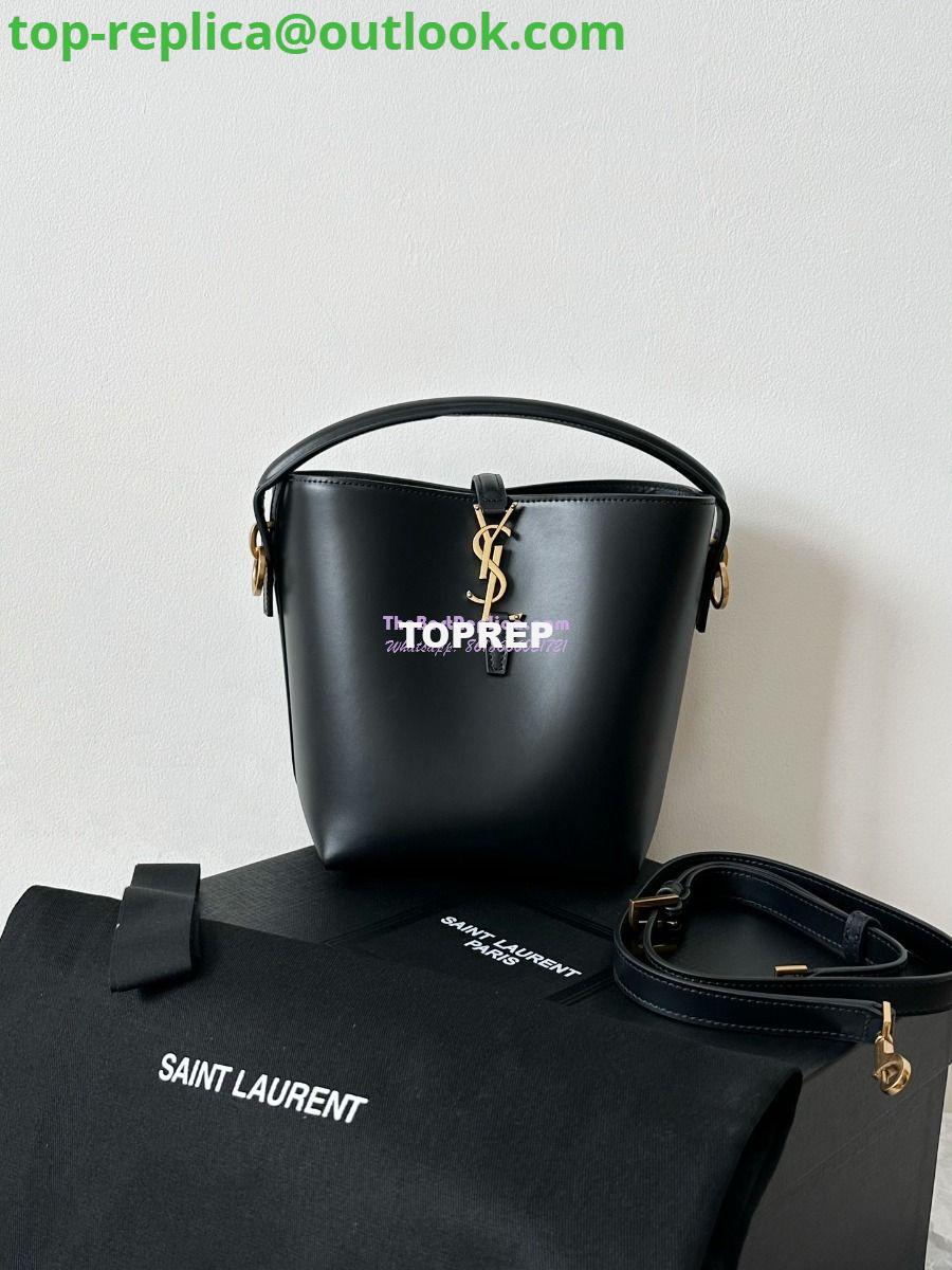 Replica YSL Saint Laurent Small Le 37 in Shiny Leather 7490362 Black Replica YSL Saint Laurent Small Le 37 in Shiny Leather 7490362 Black