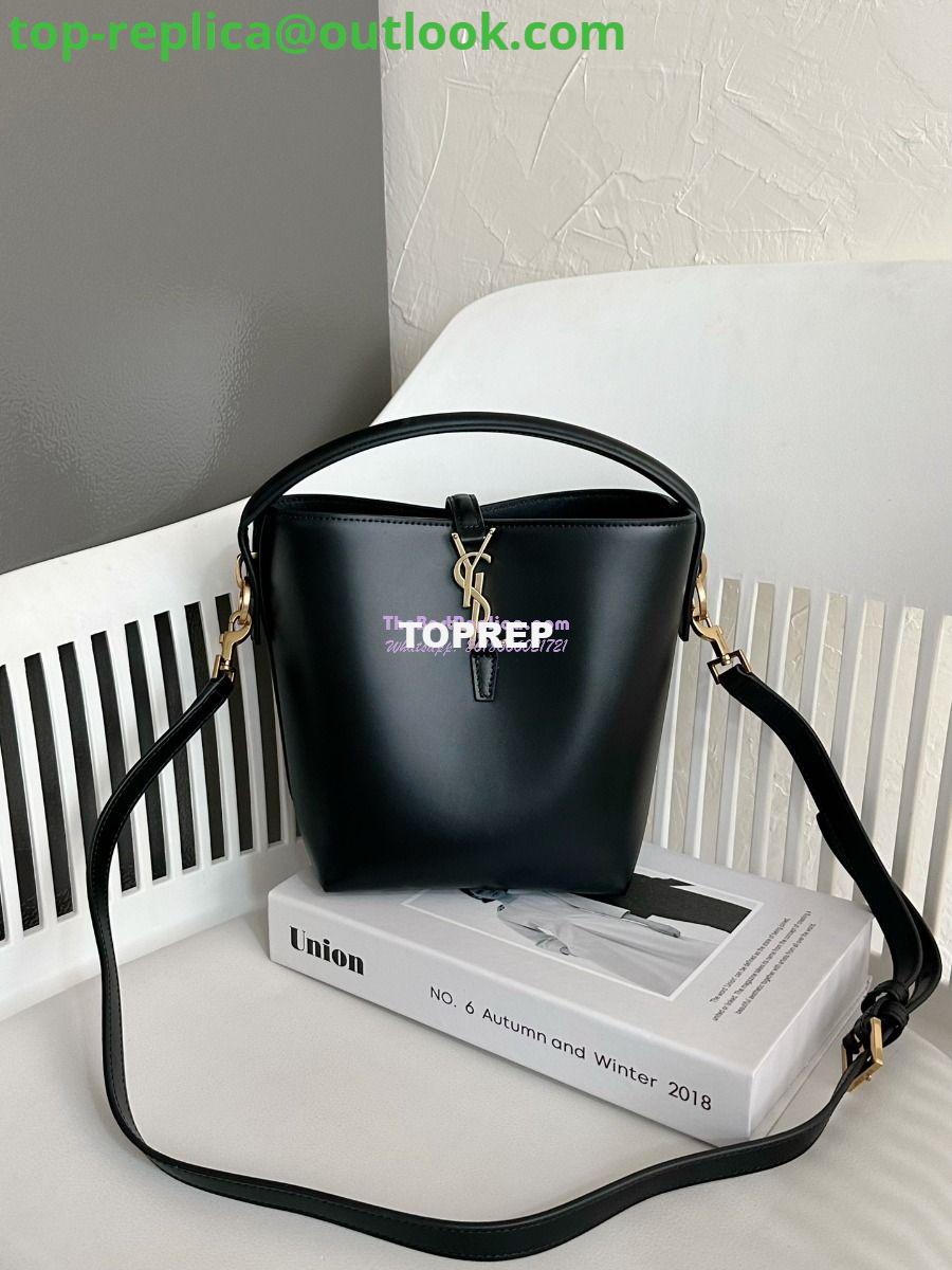 Replica YSL Saint Laurent Small Le 37 in Shiny Leather 7490362 Black 3 Replica YSL Saint Laurent Small Le 37 in Shiny Leather 7490362 Black 3