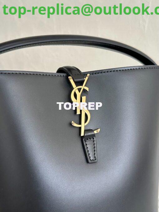 Replica YSL Saint Laurent Small Le 37 in Shiny Leather 7490362 Black 6