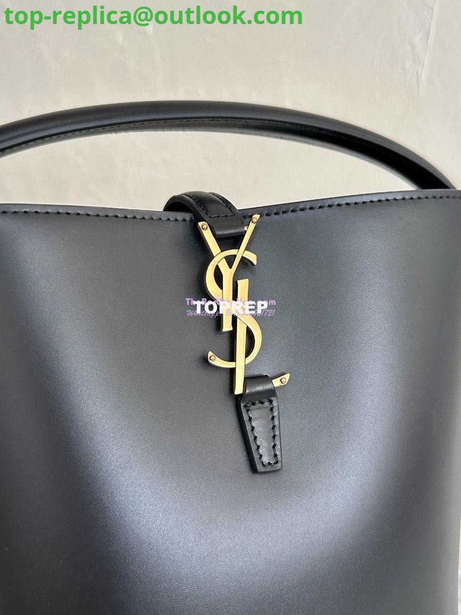 Replica YSL Saint Laurent Small Le 37 in Shiny Leather 7490362 Black 6 Replica YSL Saint Laurent Small Le 37 in Shiny Leather 7490362 Black 6
