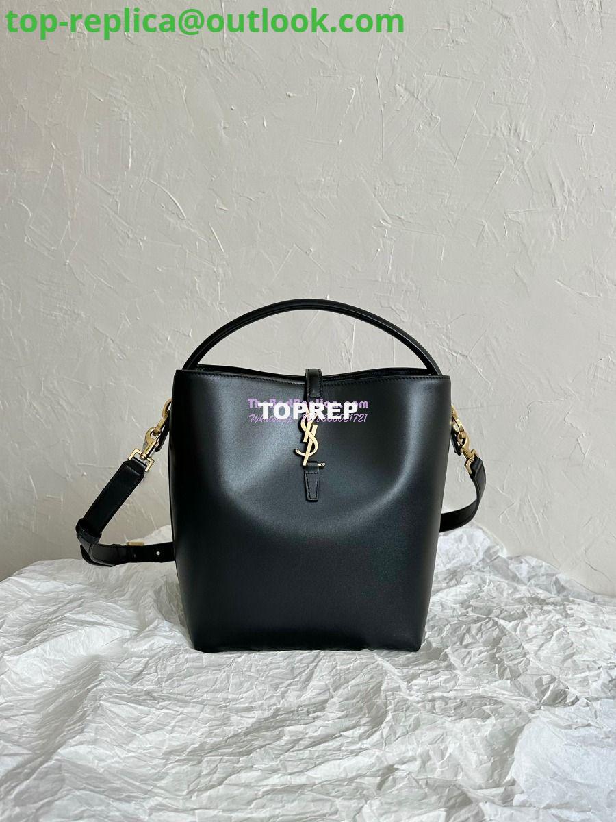 Replica YSL Saint Laurent Le 37 in Shiny Leather 7428282 Black Replica YSL Saint Laurent Le 37 in Shiny Leather 7428282 Black