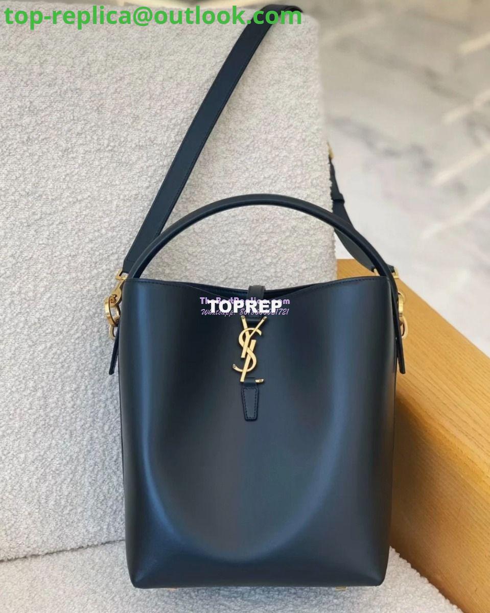 Replica YSL Saint Laurent Le 37 in Shiny Leather 7428282 Black 2 Replica YSL Saint Laurent Le 37 in Shiny Leather 7428282 Black 2