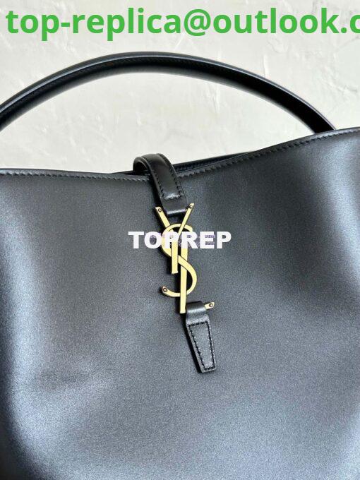 Replica YSL Saint Laurent Le 37 in Shiny Leather 7428282 Black 4