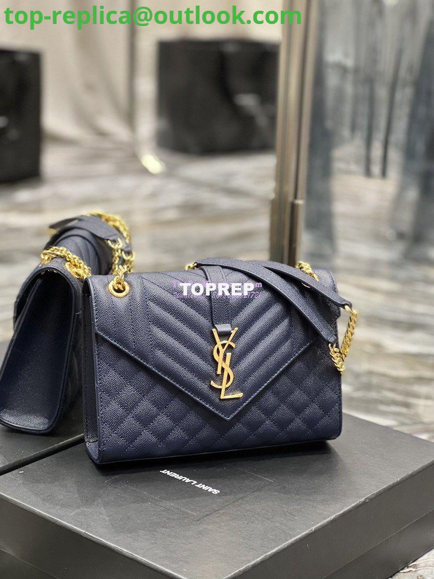 Replica YSL Saint Laurent Medium Envelope Bag In Mix Matelassé Grain De Poudre Embossed Leather 487206 Marine 2 Replica YSL Saint Laurent Medium Envelope Bag In Mix Matelassé Grain De Poudre Embossed Leather 487206 Marine 2