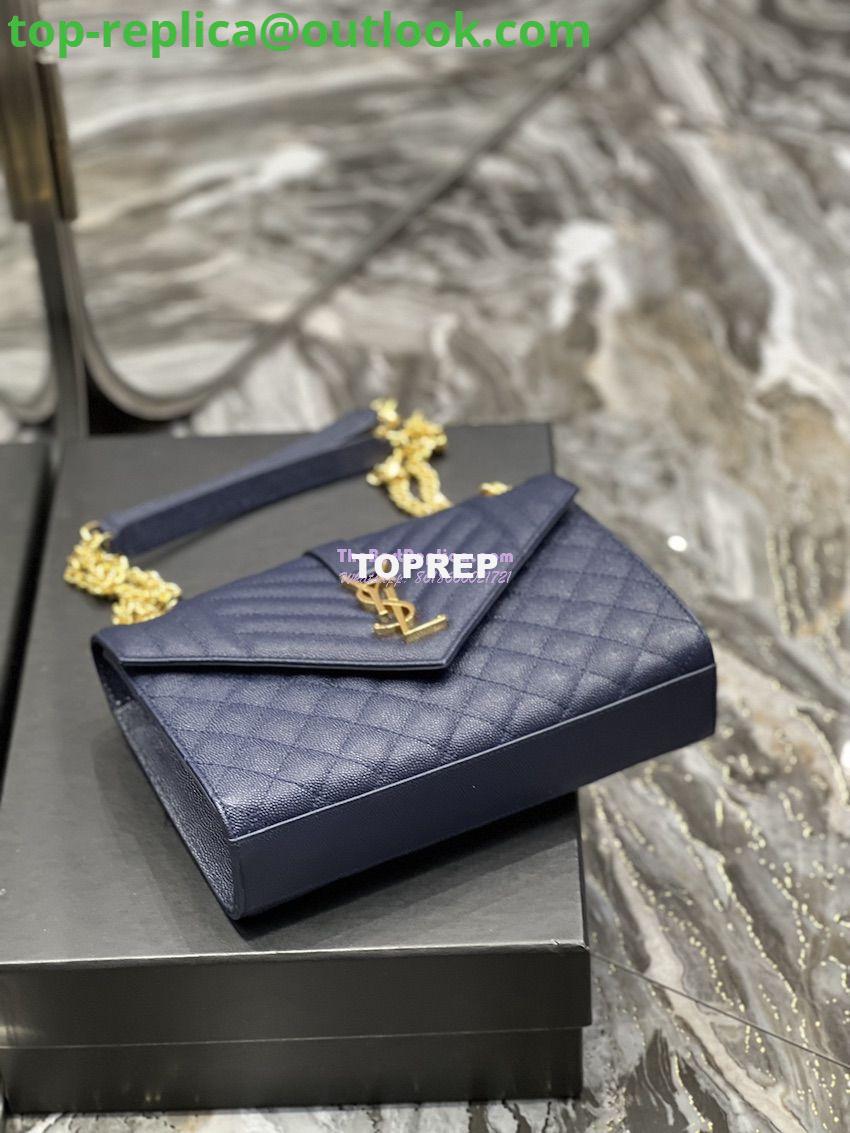Replica YSL Saint Laurent Medium Envelope Bag In Mix Matelassé Grain De Poudre Embossed Leather 487206 Marine 7 Replica YSL Saint Laurent Medium Envelope Bag In Mix Matelassé Grain De Poudre Embossed Leather 487206 Marine 7