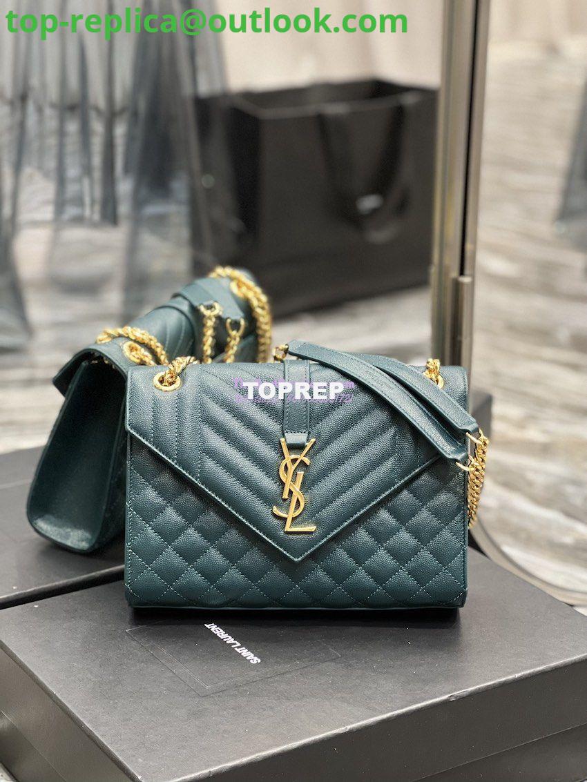 Replica YSL Saint Laurent Medium Envelope Bag In Mix Matelassé Grain De Poudre Embossed Leather 487206 Turquoise Replica YSL Saint Laurent Medium Envelope Bag In Mix Matelassé Grain De Poudre Embossed Leather 487206 Turquoise