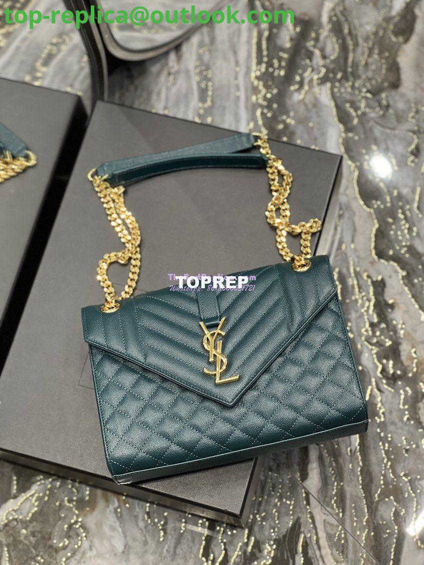 Replica YSL Saint Laurent Medium Envelope Bag In Mix Matelassé Grain De Poudre Embossed Leather 487206 Turquoise 3 Replica YSL Saint Laurent Medium Envelope Bag In Mix Matelassé Grain De Poudre Embossed Leather 487206 Turquoise 3
