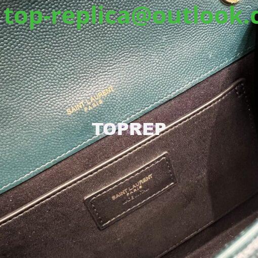 Replica YSL Saint Laurent Medium Envelope Bag In Mix Matelassé Grain De Poudre Embossed Leather 487206 Turquoise 8