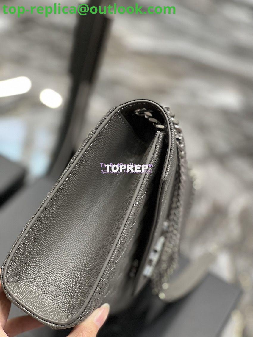 Replica YSL Saint Laurent Medium Envelope Bag In Mix Matelassé Grain De Poudre Embossed Leather 487206 Grey in Silver Hardware 6 Replica YSL Saint Laurent Medium Envelope Bag In Mix Matelassé Grain De Poudre Embossed Leather 487206 Grey in Silver Hardware 6