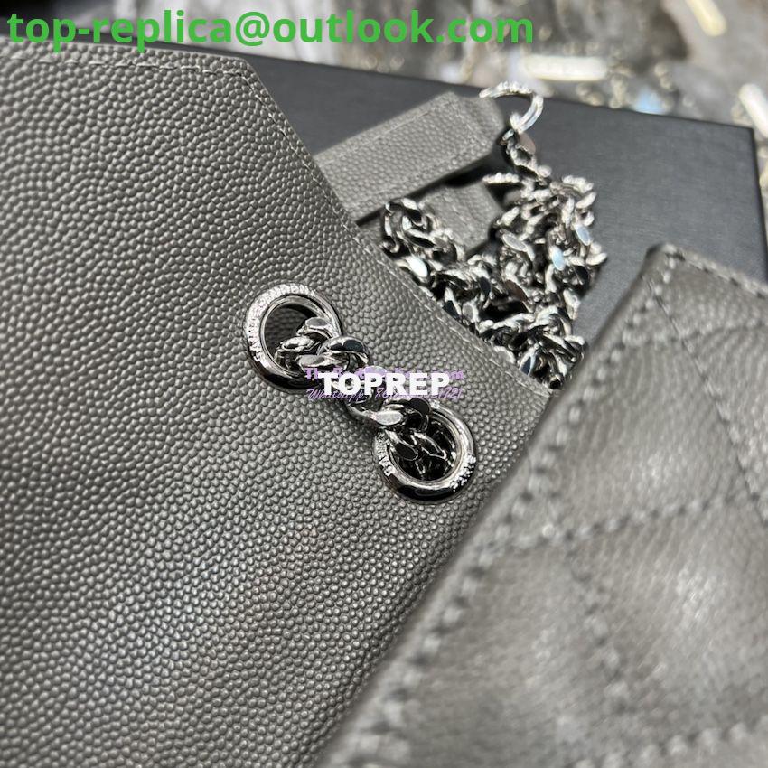 Replica YSL Saint Laurent Medium Envelope Bag In Mix Matelassé Grain De Poudre Embossed Leather 487206 Grey in Silver Hardware 10 Replica YSL Saint Laurent Medium Envelope Bag In Mix Matelassé Grain De Poudre Embossed Leather 487206 Grey in Silver Hardware 10