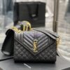 Replica YSL Saint Laurent Medium Envelope Bag In Mix Matelassé Grain De Poudre Embossed Leather 487206 Grey in Silver Hardware 14 Replica YSL Saint Laurent Medium Envelope Bag In Mix Matelassé Grain De Poudre Embossed Leather 487206 Grey in Silver Hardware 14