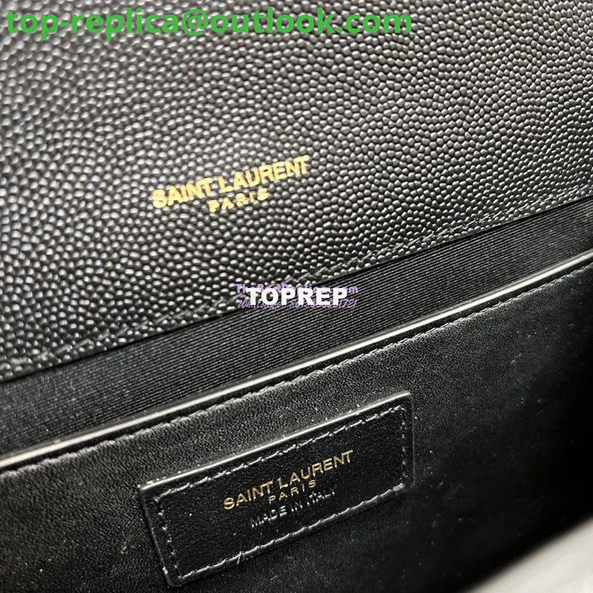 Replica YSL Saint Laurent Medium Envelope Bag In Mix Matelassé Grain De Poudre Embossed Leather 487206 Black in Gold Hardware 12 Replica YSL Saint Laurent Medium Envelope Bag In Mix Matelassé Grain De Poudre Embossed Leather 487206 Black in Gold Hardware 12