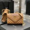 Replica Ysl Envelope Small Bag In Mix Matelasse Grain De Poudre Embossed Leather 526286 Olive Green 15