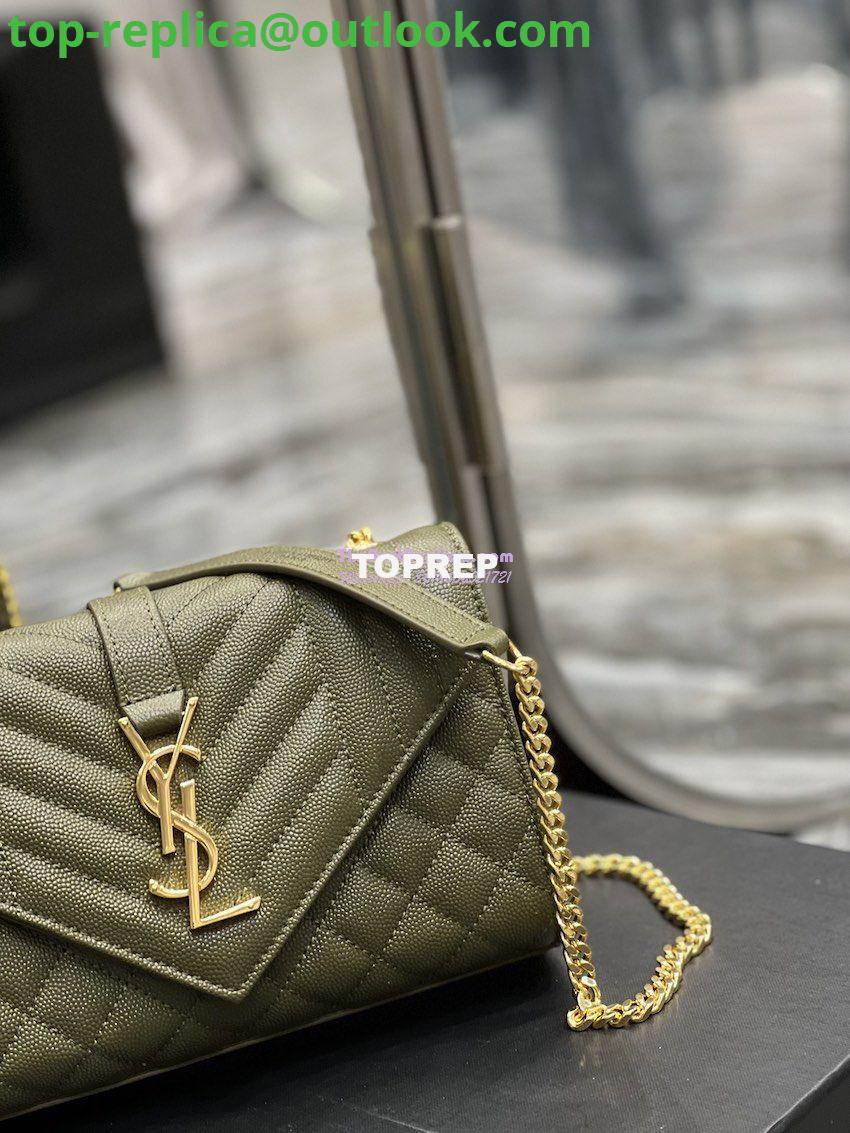 Replica Ysl Envelope Small Bag In Mix Matelasse Grain De Poudre Embossed Leather 526286 Olive Green 4 Replica Ysl Envelope Small Bag In Mix Matelasse Grain De Poudre Embossed Leather 526286 Olive Green 4
