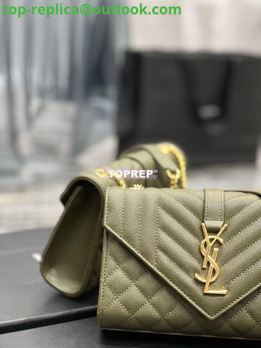 Replica Ysl Envelope Small Bag In Mix Matelasse Grain De Poudre Embossed Leather 526286 Olive Green 5 Replica Ysl Envelope Small Bag In Mix Matelasse Grain De Poudre Embossed Leather 526286 Olive Green 5