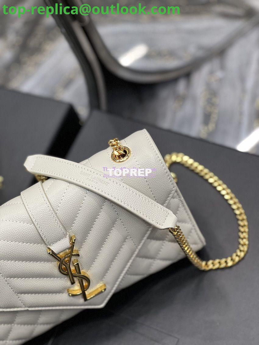 Replica Ysl Envelope Small Bag In Mix Matelasse Grain De Poudre Embossed Leather 526286 White Ghw 4 Replica Ysl Envelope Small Bag In Mix Matelasse Grain De Poudre Embossed Leather 526286 White Ghw 4