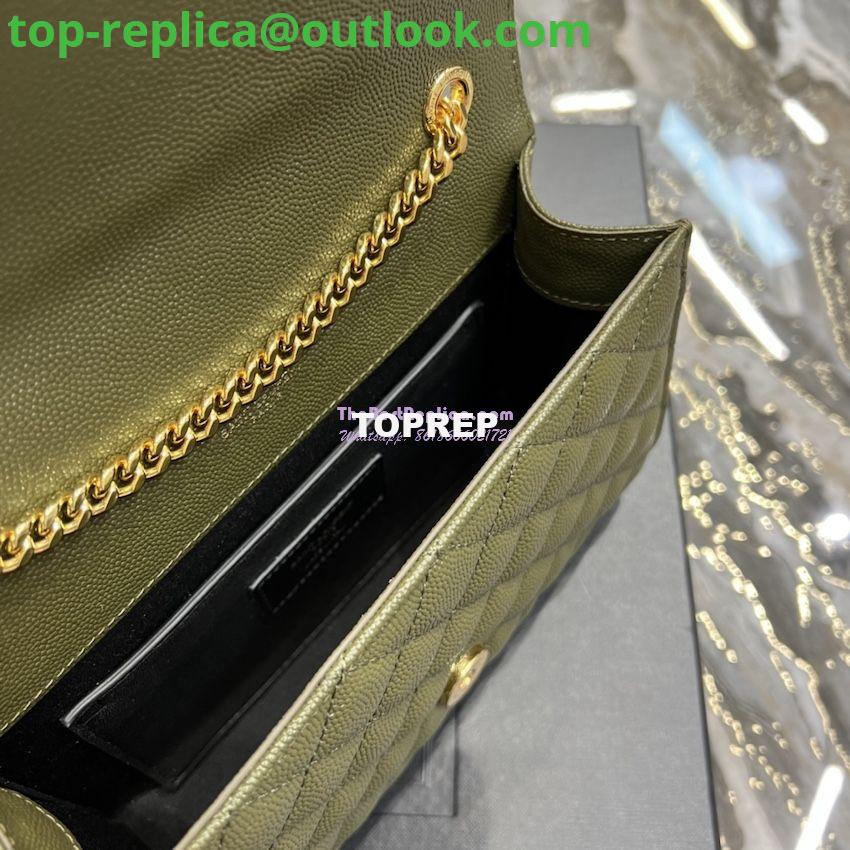 Replica Ysl Envelope Small Bag In Mix Matelasse Grain De Poudre Embossed Leather 526286 Olive Green 11 Replica Ysl Envelope Small Bag In Mix Matelasse Grain De Poudre Embossed Leather 526286 Olive Green 11
