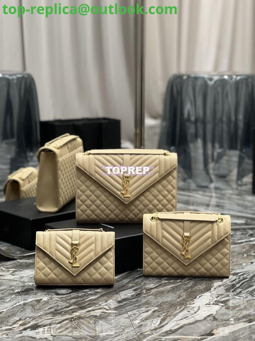 Replica YSL Saint Laurent Envelope Large Bag In Mix Matelasse Grain De Poudre Embossed Leather 487198 Beige with Gold Hardware Replica YSL Saint Laurent Envelope Large Bag In Mix Matelasse Grain De Poudre Embossed Leather 487198 Beige with Gold Hardware