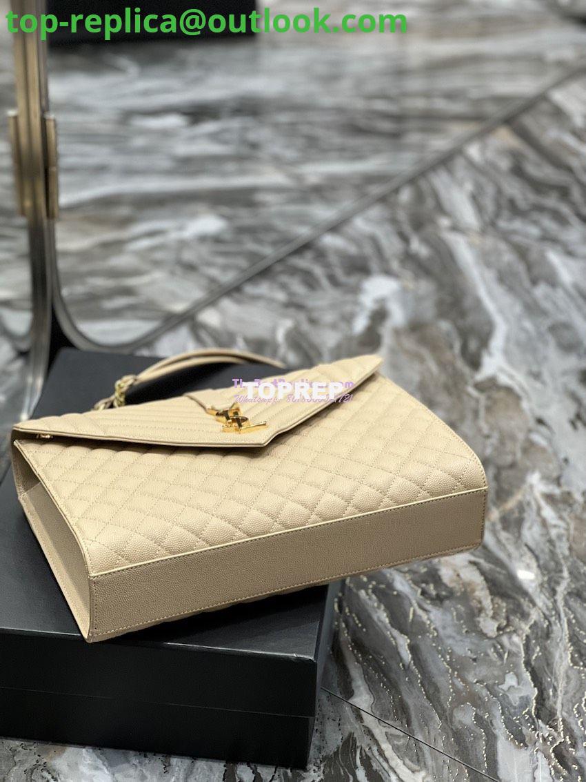 Replica YSL Saint Laurent Envelope Large Bag In Mix Matelasse Grain De Poudre Embossed Leather 487198 Beige with Gold Hardware 9 Replica YSL Saint Laurent Envelope Large Bag In Mix Matelasse Grain De Poudre Embossed Leather 487198 Beige with Gold Hardware 9