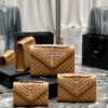 Replica YSL Saint Laurent Envelope Large Bag In Mix Matelasse Grain De Poudre Embossed Leather 487198 Beige with Gold Hardware 15 Replica YSL Saint Laurent Envelope Large Bag In Mix Matelasse Grain De Poudre Embossed Leather 487198 Beige with Gold Hardware 15