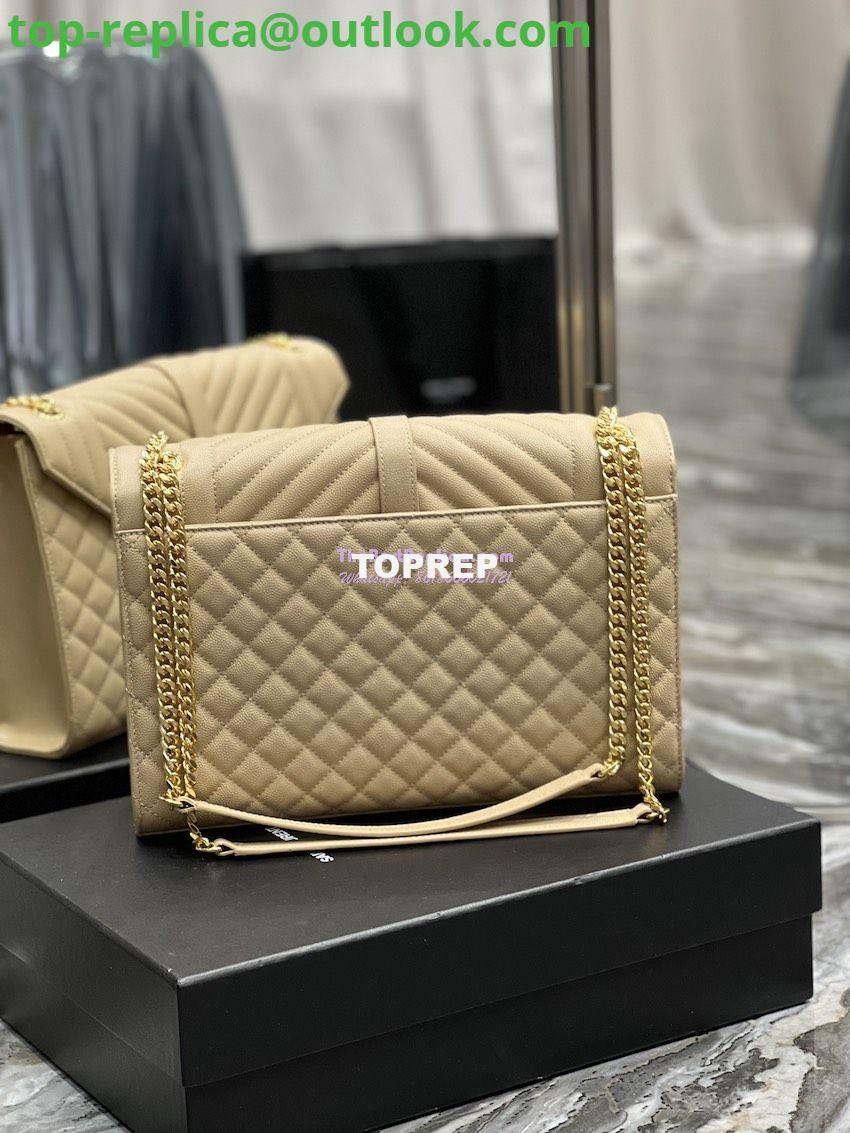 Replica YSL Saint Laurent Envelope Large Bag In Mix Matelasse Grain De Poudre Embossed Leather 487198 Beige with Gold Hardware 10 Replica YSL Saint Laurent Envelope Large Bag In Mix Matelasse Grain De Poudre Embossed Leather 487198 Beige with Gold Hardware 10
