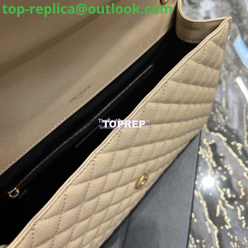 Replica YSL Saint Laurent Envelope Large Bag In Mix Matelasse Grain De Poudre Embossed Leather 487198 Beige with Gold Hardware 11 Replica YSL Saint Laurent Envelope Large Bag In Mix Matelasse Grain De Poudre Embossed Leather 487198 Beige with Gold Hardware 11