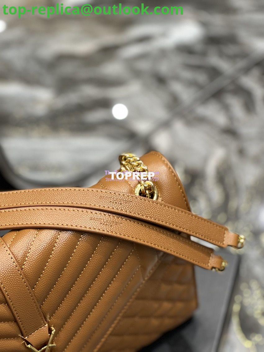 Replica YSL Saint Laurent Envelope Large Bag In Mix Matelasse Grain De Poudre Embossed Leather 487198 Caramel with Gold Hardware 6 Replica YSL Saint Laurent Envelope Large Bag In Mix Matelasse Grain De Poudre Embossed Leather 487198 Caramel with Gold Hardware 6