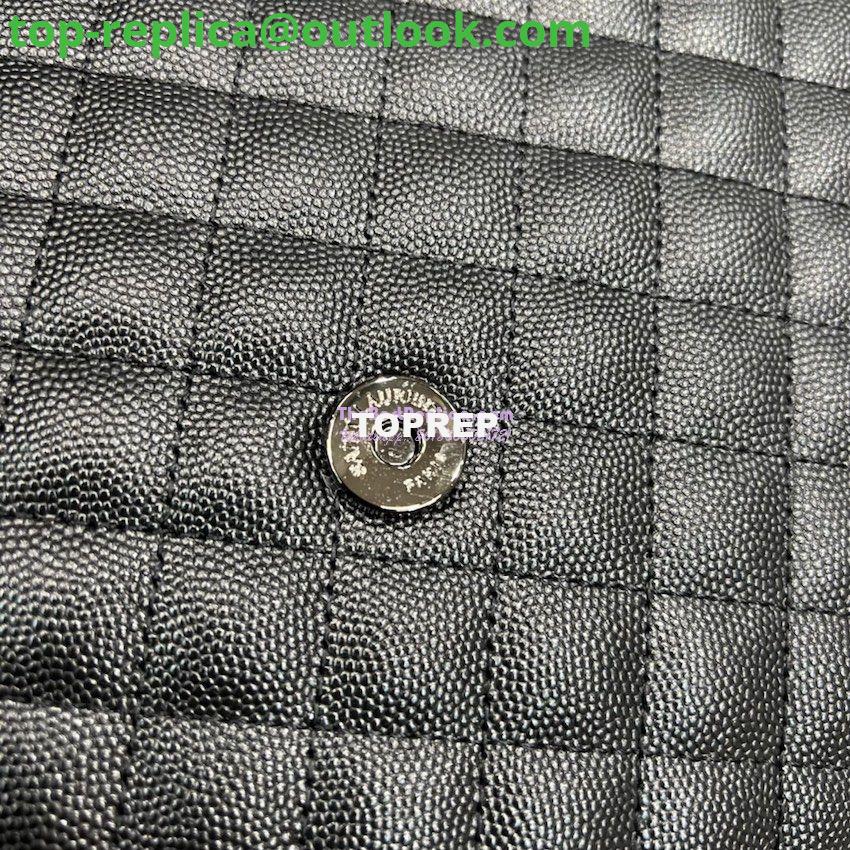 Replica YSL Saint Laurent Envelope Large Bag In Mix Matelasse Grain De Poudre Embossed Leather 487198 Black with Black Hardware 13 Replica YSL Saint Laurent Envelope Large Bag In Mix Matelasse Grain De Poudre Embossed Leather 487198 Black with Black Hardware 13