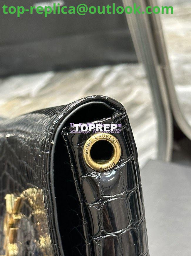 Replica YSL Saint Laurent Kate 99 Chain Bag In Crocodile Embossed Calfskin 6606181 Black 4 Replica YSL Saint Laurent Kate 99 Chain Bag In Crocodile Embossed Calfskin 6606181 Black 4