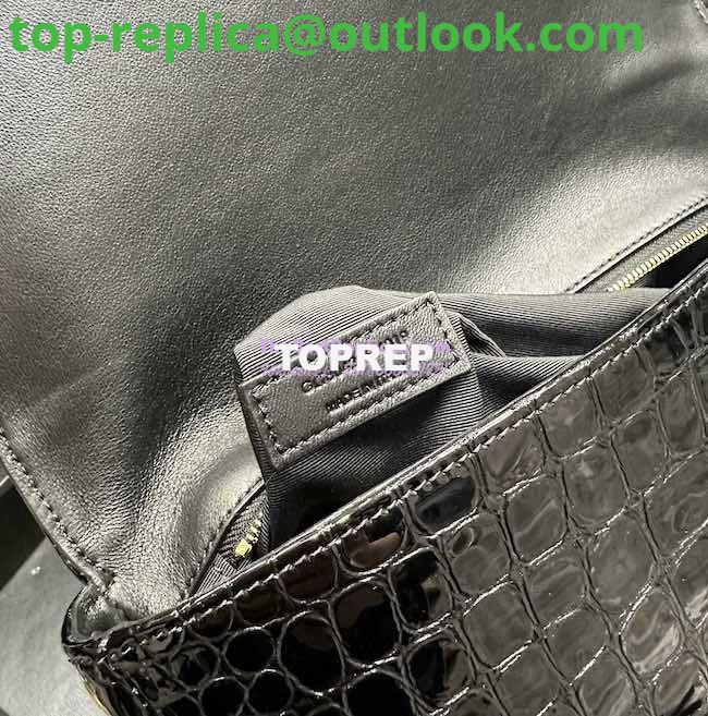 Replica YSL Saint Laurent Kate 99 Chain Bag In Crocodile Embossed Calfskin 6606181 Black 9 Replica YSL Saint Laurent Kate 99 Chain Bag In Crocodile Embossed Calfskin 6606181 Black 9