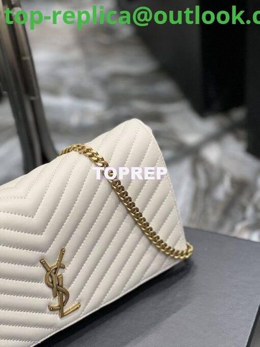 Replica YSL Saint Laurent Kate 99 Chain Bag In Quilted Lambskin 6606181 White 6