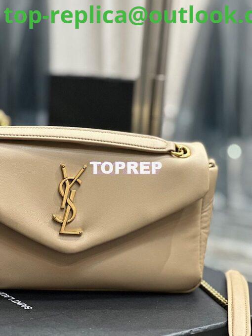 Replica Saint Laurent YSL Calypso In Lambskin 734153 Beige 8