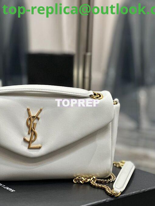 Replica Saint Laurent YSL Calypso In Lambskin 734153 Creme 5