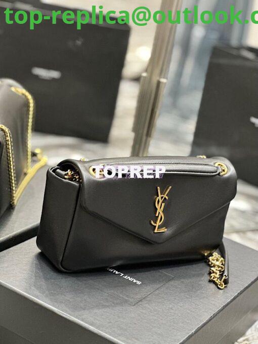 Replica Saint Laurent YSL Calypso In Lambskin 734153 Black 4