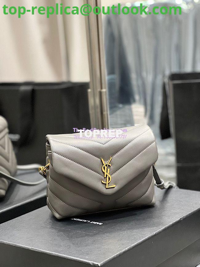 Replica Yves Saint Laurent YSL Loulou Toy Bag In Matelassé "Y" Leather Grey 467072 2 Replica Yves Saint Laurent YSL Loulou Toy Bag In Matelassé "Y" Leather Grey 467072 2
