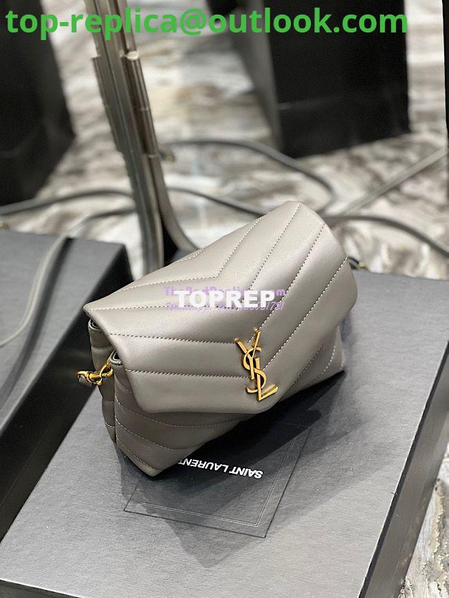 Replica Yves Saint Laurent YSL Loulou Toy Bag In Matelassé "Y" Leather Grey 467072 3 Replica Yves Saint Laurent YSL Loulou Toy Bag In Matelassé "Y" Leather Grey 467072 3