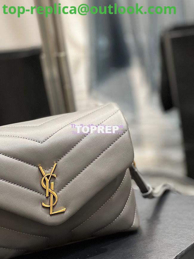 Replica Yves Saint Laurent YSL Loulou Toy Bag In Matelassé "Y" Leather Grey 467072 5 Replica Yves Saint Laurent YSL Loulou Toy Bag In Matelassé "Y" Leather Grey 467072 5