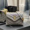 Replica YSL Saint Laurent Medium Loulou Bag In Grey "Y" Matelassé Leather 459749 16 Replica YSL Saint Laurent Medium Loulou Bag In Grey "Y" Matelassé Leather 459749 16