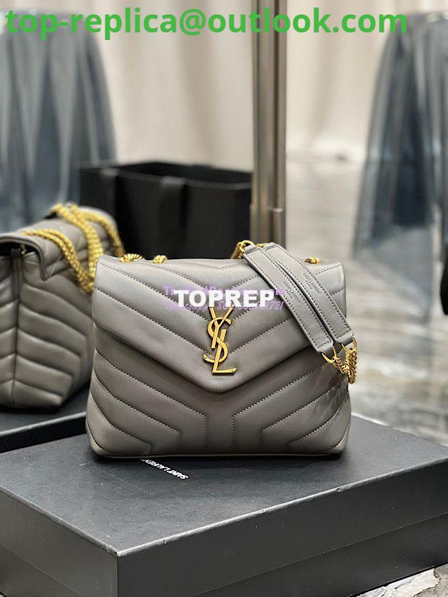 Replica Yves Saint Laurent YSL Loulou Small In Matelassé “Y” Leather Grey 494699 Replica Yves Saint Laurent YSL Loulou Small In Matelassé “Y” Leather Grey 494699