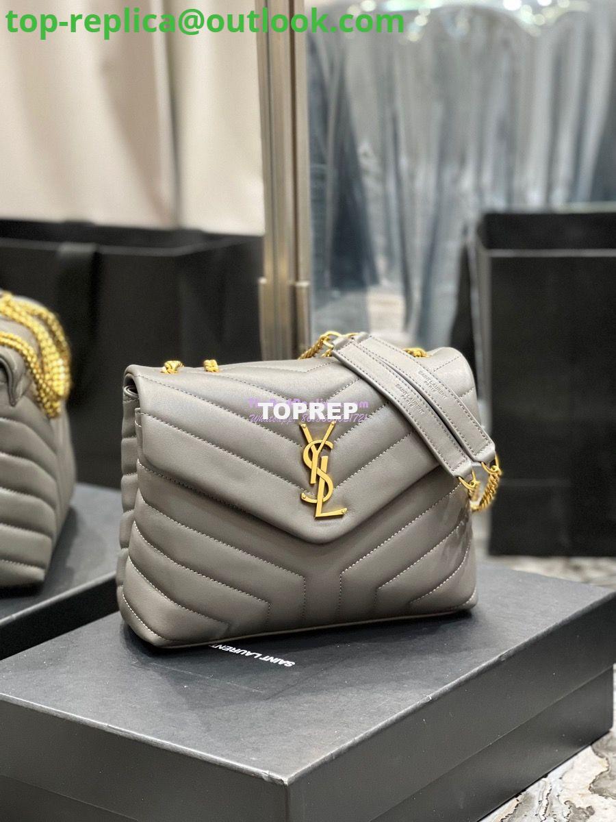 Replica Yves Saint Laurent YSL Loulou Small In Matelassé “Y” Leather Grey 494699 2 Replica Yves Saint Laurent YSL Loulou Small In Matelassé “Y” Leather Grey 494699 2