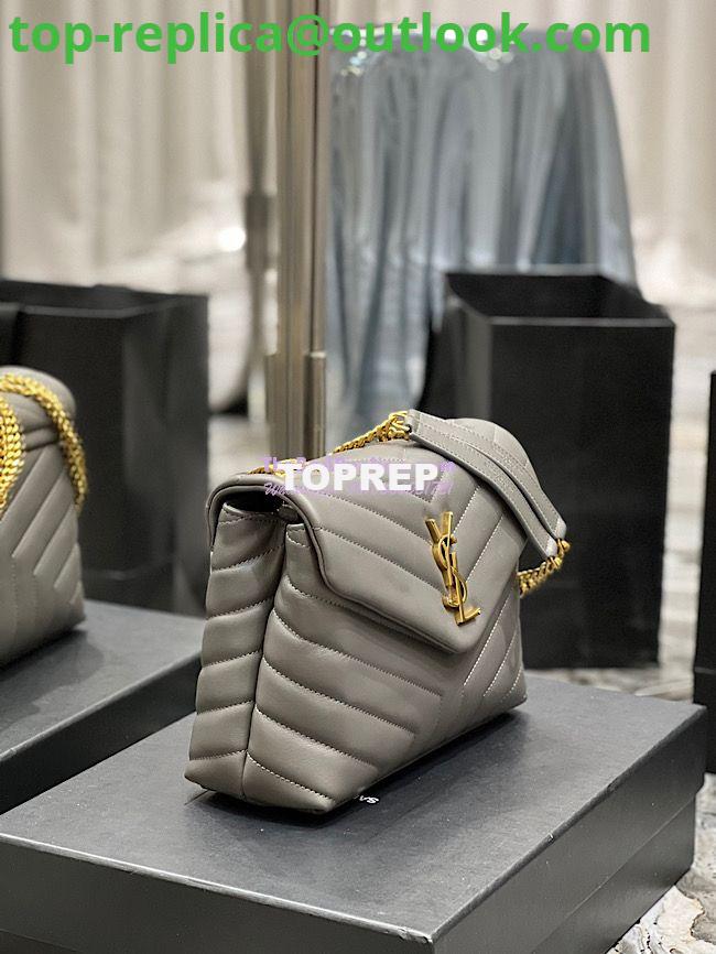 Replica Yves Saint Laurent YSL Loulou Small In Matelassé “Y” Leather Grey 494699 4 Replica Yves Saint Laurent YSL Loulou Small In Matelassé “Y” Leather Grey 494699 4