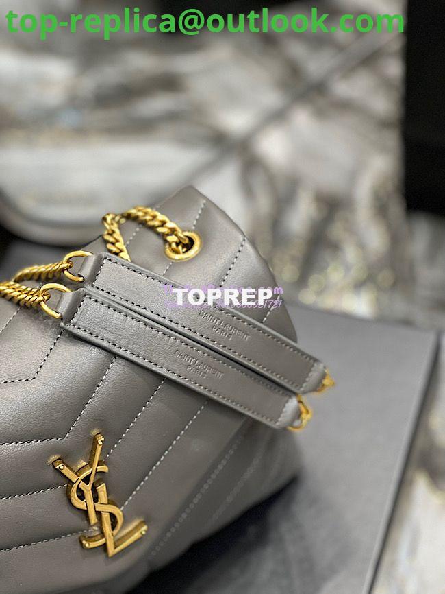 Replica Yves Saint Laurent YSL Loulou Small In Matelassé “Y” Leather Grey 494699 10 Replica Yves Saint Laurent YSL Loulou Small In Matelassé “Y” Leather Grey 494699 10