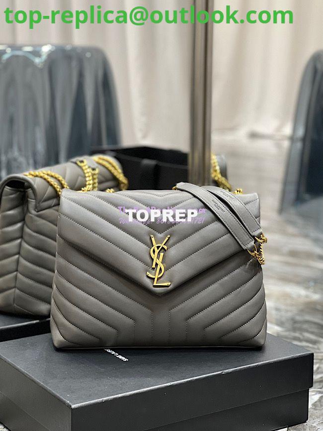 Replica YSL Saint Laurent Medium Loulou Bag In Grey "Y" Matelassé Leather 459749 Replica YSL Saint Laurent Medium Loulou Bag In Grey "Y" Matelassé Leather 459749